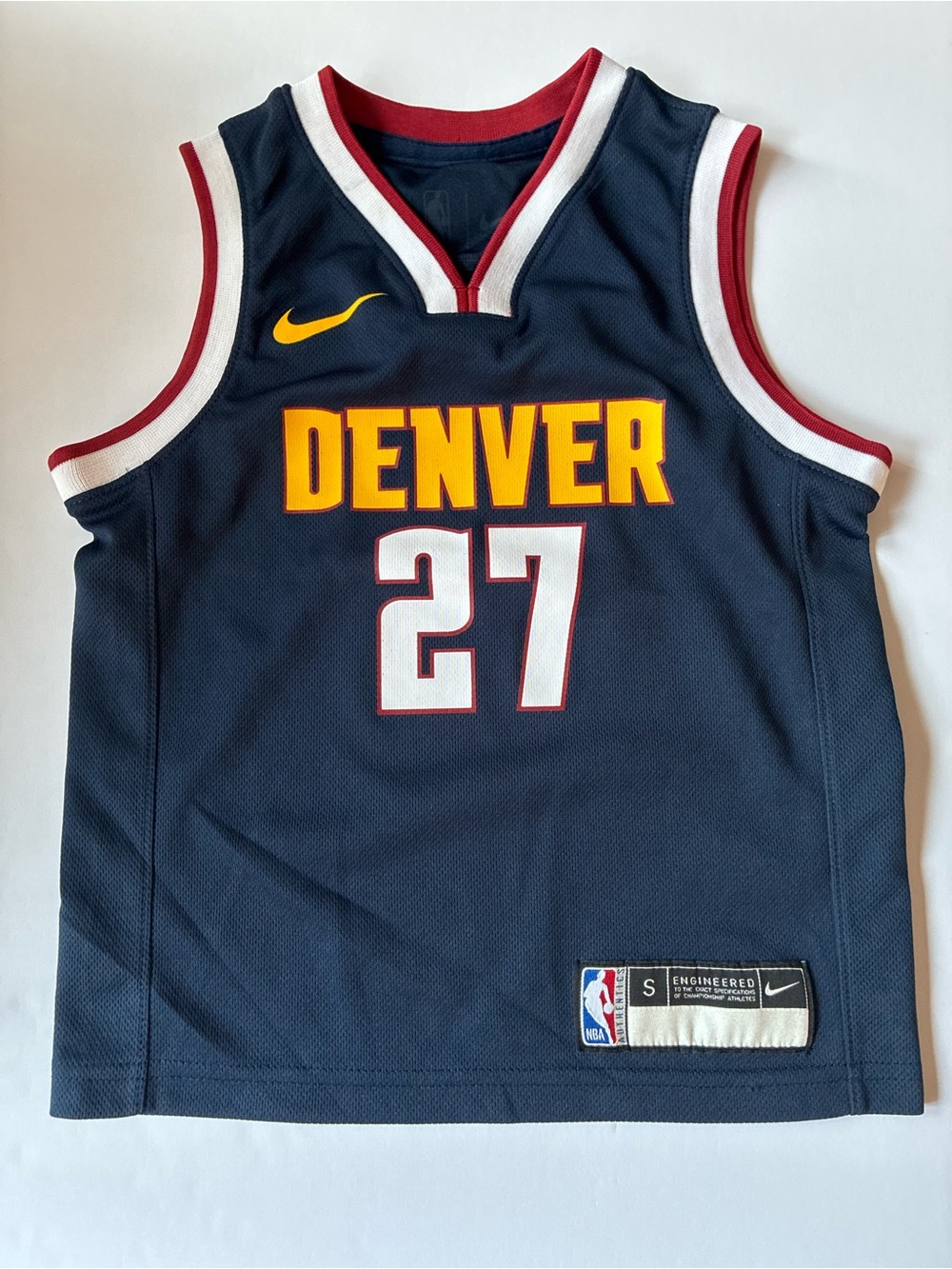 Nike Denver Navy Blue ,Kids Basketball Jersey #27 MURRAY Size S (Boy)